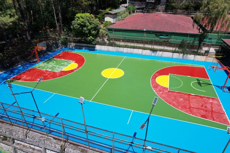 Thi công sân bóng rổ trường đai học toàn quốc